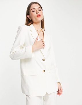 ASOS DESIGN mix & match slim boy suit blazer in ivory