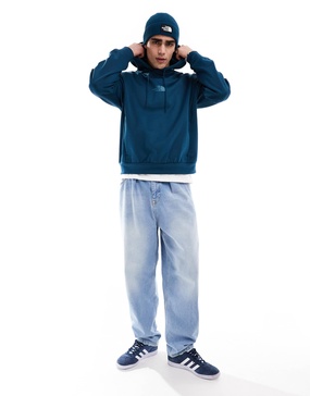 The North Face Horizon fleece pullover hoodie in petrol blue