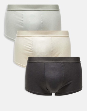 Brave Soul 3 pack boxers in charcoal, green, stone