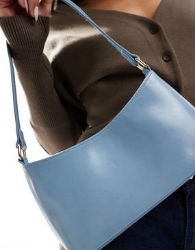 ASOS DESIGN 90s shoulder bag in blue