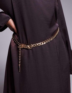 ALDO Groenna 2-pack chain belts in gold and silver