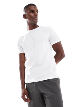 Brave Soul midweight short sleeve t-shirt in white