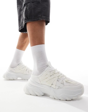 ASOS DESIGN chunky mule sneakers in white