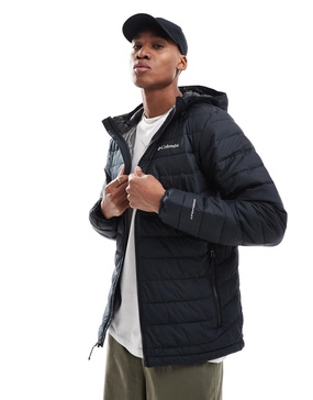 Columbia Powder Lite I hooded jacket in black