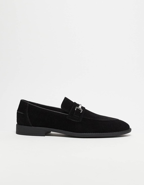 ASOS DESIGN snaffle detail loafers in black
