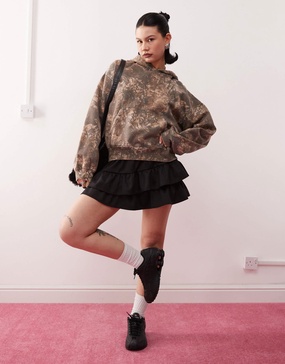 COLLUSION mini flippy skirt with asymmetric detail