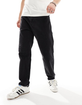 Bershka loose fit jeans in black