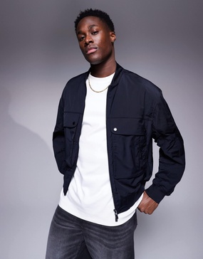 Armani Exchange bomber jacket in navy