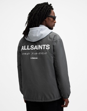 AllSaints Underground coach jacket in blue