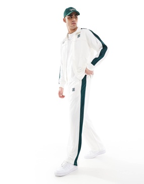 Bershka sport piped sweatpants in white - part of a set