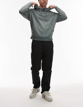 Topman slim chino pants in black