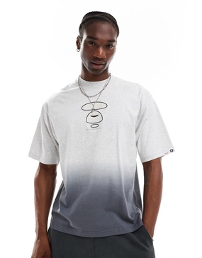 AAPE By A Bathing Ape logo ombre T-shirt in gray