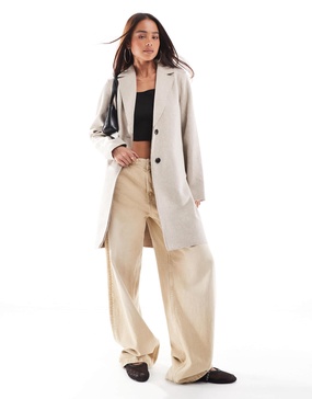 ONLY longline coat in cream