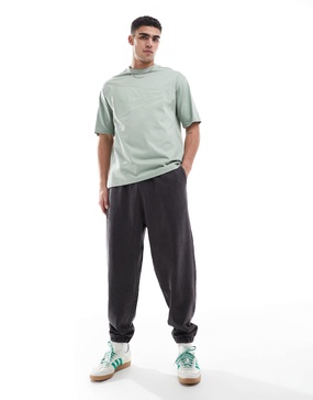 ASOS DESIGN oversized sweatpants in washed deep navy