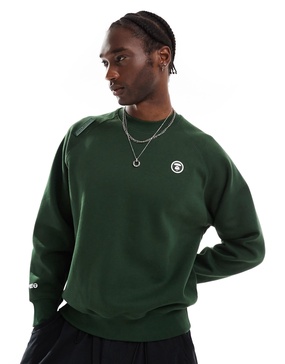 Aape By A Bathing Ape logo sweatshirt in dark green