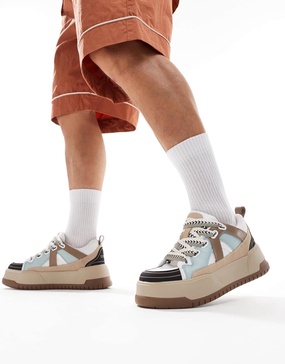 ASOS DESIGN chunky sneakers with oversized laces