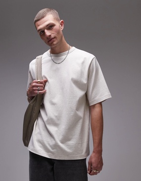ARKET heavyweight jersey oversized T-shirt in off white