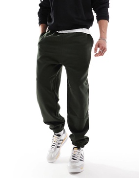 ASOS DESIGN premium heavyweight oversized sweatpants 400gsm in dark green