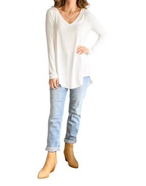it's your move long sleeve top in ivory