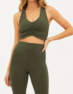 mindy top in olive cable