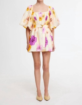 highgate mini dress in almond poppy
