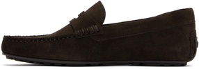Brown Portuguese-Crafted Suede Loafers