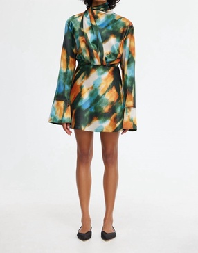 jeffries mini dress in capri wallpaper