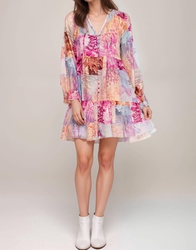 jade etta mini dress in multi