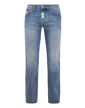 denim trousers straight supreme comfort fit hexagon