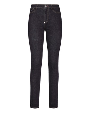 denim high waist jegging chains