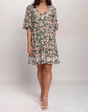 jade rebekah poplin mini dress in multi floral