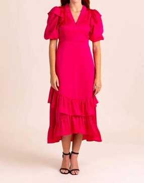 bianca midi dress in pink