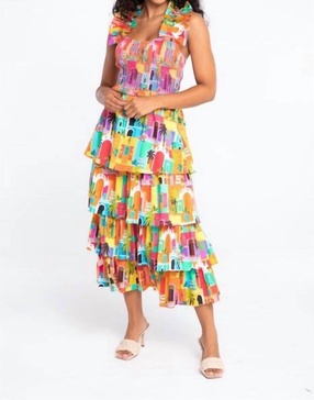 frida dress in multi