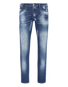 denim trousers super straight cut destroyed