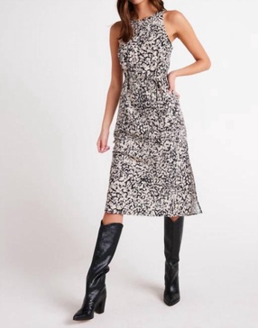 tank slip dress in abstract bloom print