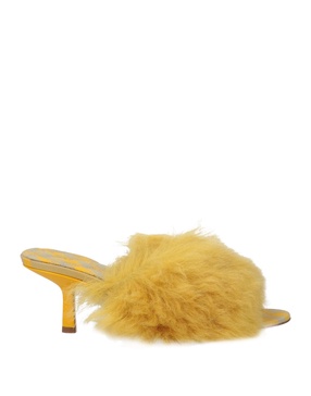 Jackie shearling and leather mules