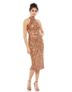 halter midi dress