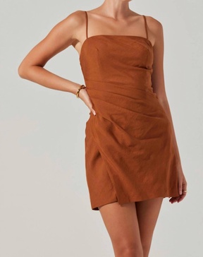 isadora dress in brown