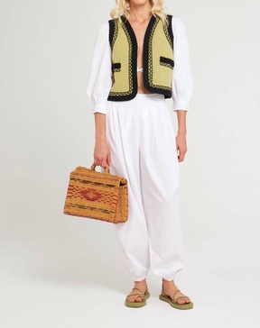 karo sarouel harem pant in white