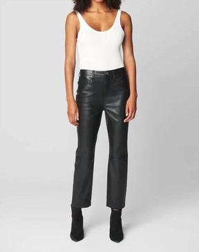 women's need you tonight cropped vegan leather high rise 5 pocket pant in need you tonight ndz