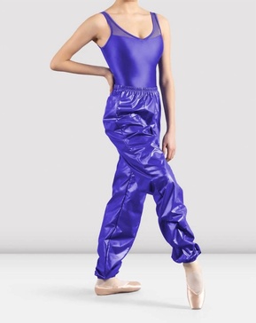mirella shine ripstop pant in azure glow