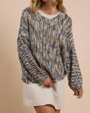 isla sweater in navy multi