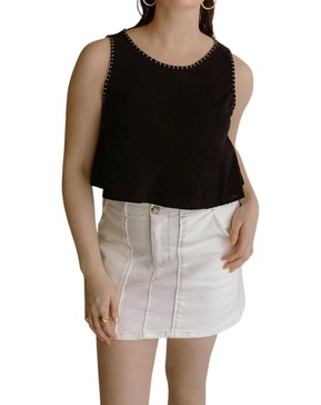 flowy tank top in black