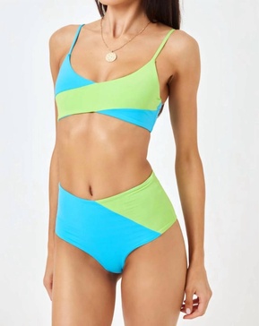 high tide bikini top in island/cucumber