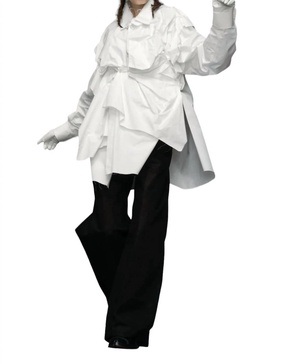 button down shirt in white