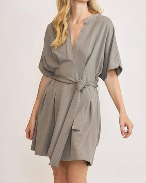 off we go dress in stone