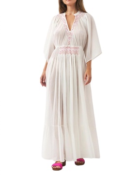 ayo long dress in cream