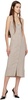 Beige Sleeveless Midi Dress