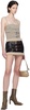 Black Pin-Buckle Shearling Miniskirt
