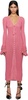 Pink Button Midi Dress